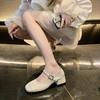 Mary Jane Shoes Women 2024 Fall New Line with Shallow Mouth All Matching Temperament Heel  Platform Sandals  Ladies Shoes