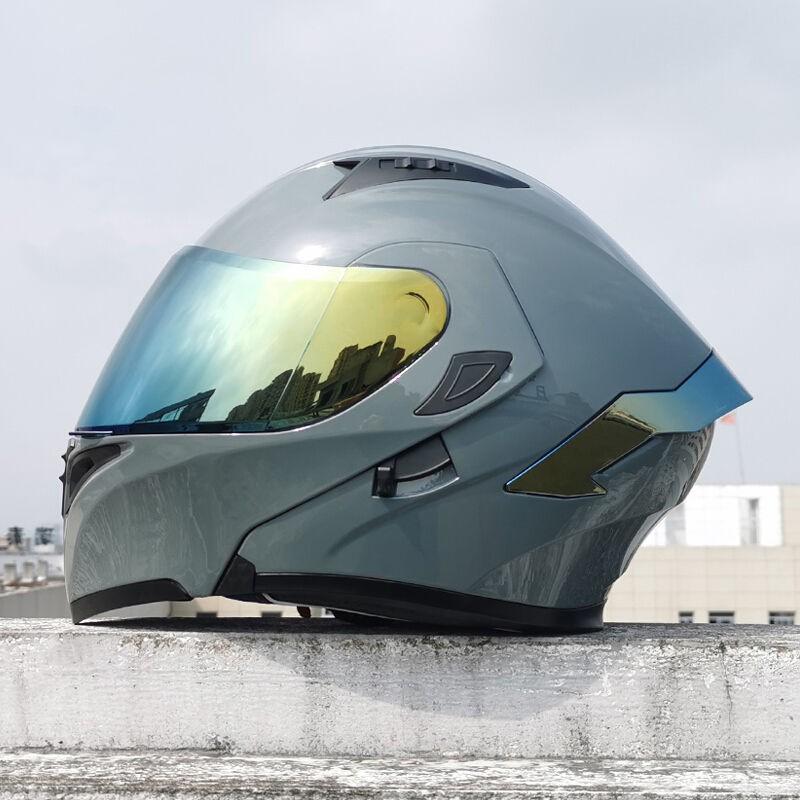 Modular Flip-Up Motorcycle Helmet With Dual Visor Winter Wing Full Face Men Women All Season Bluetooth Ready