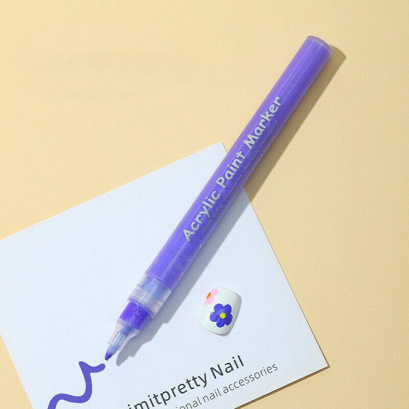 Nail Art Graffiti Pen UV Gel Polish Waterproof Drawing Painting Liner Bru ~ *