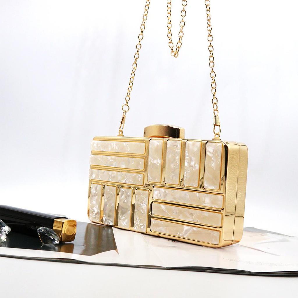 Клатч-ракушка из акрила на одно плечо - Минималистичная вечерняя сумка кроссбоди для женщин