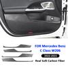 Для Mercedes Benz C Class W206 - Накладки на панели защиты от ударов ногами на двери автомобиля из углеродного волокна, 4 шт., декоративная наклейка, детали интерьера автомобиля
