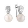 Silver Earrings with Natural Pearls (2082033)