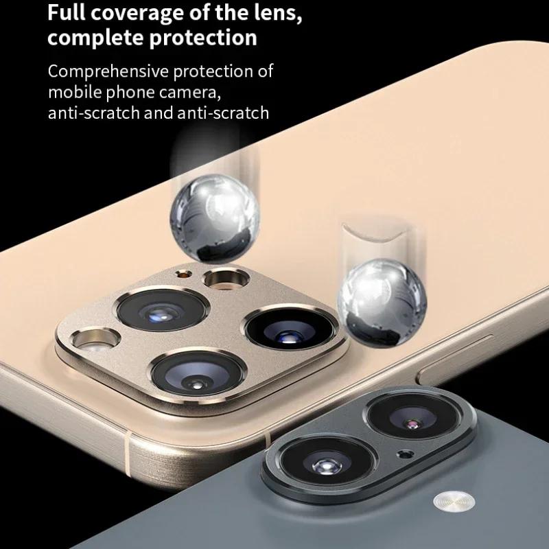 Aluminum Metal Rear Camera Lens Protector for IPhone 16 Pro Max 16Plus 16Pro 16ProMax Lens Cover Screen Protector Lens Ring Film