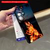 2DFlat Samsung phone case Fiery Night Campfire Sparkle Applicable to Galaxy S23 S24 S25ULTRA S26 A12 A14 A15 A16 A54 A55