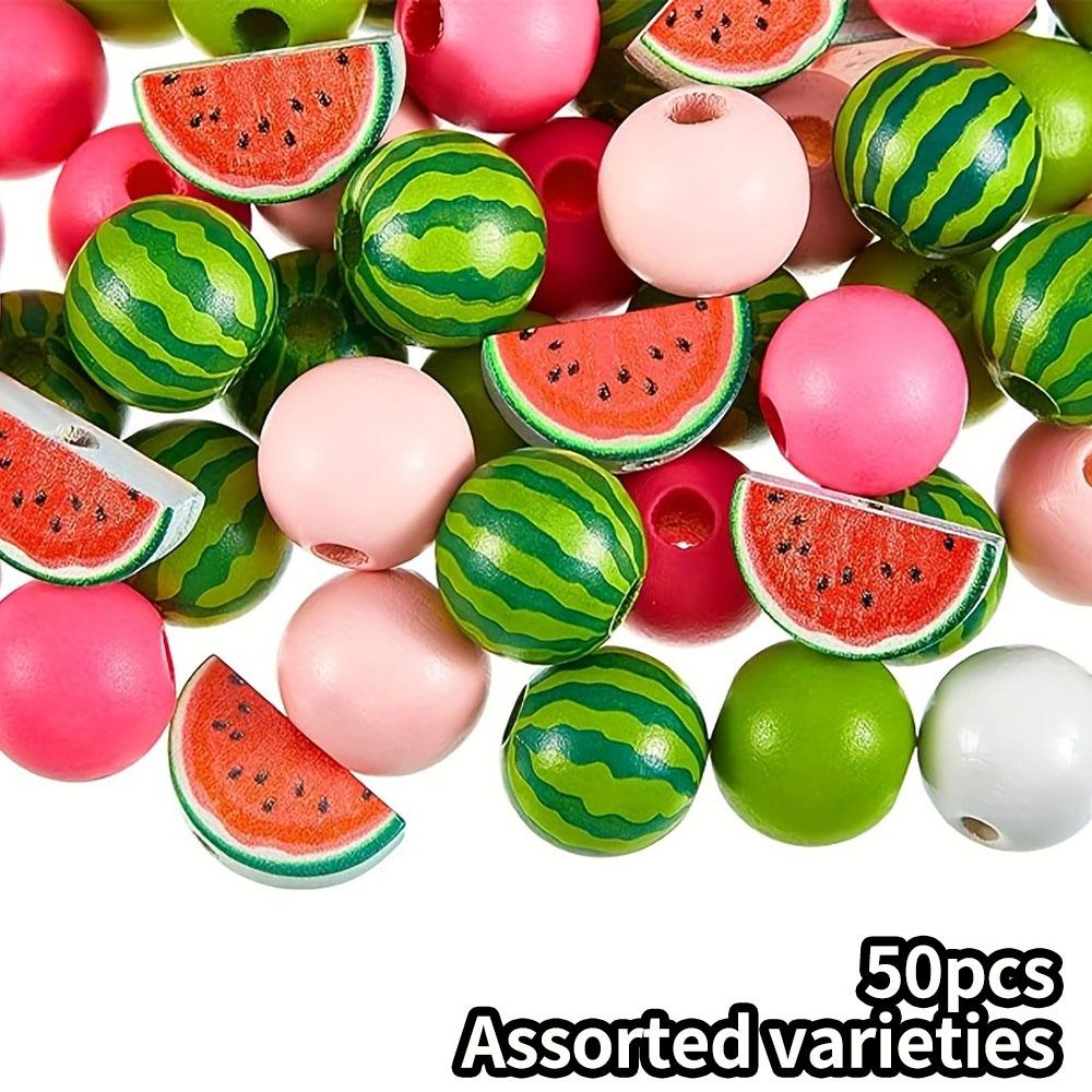 10/30/50 шт. арбузного цвета деревянные бусины 16 мм разноцветные деревянные бусины натуральные цветные круглые бусины ожерелье браслет изготовление ювелирных изделий украшение для дома