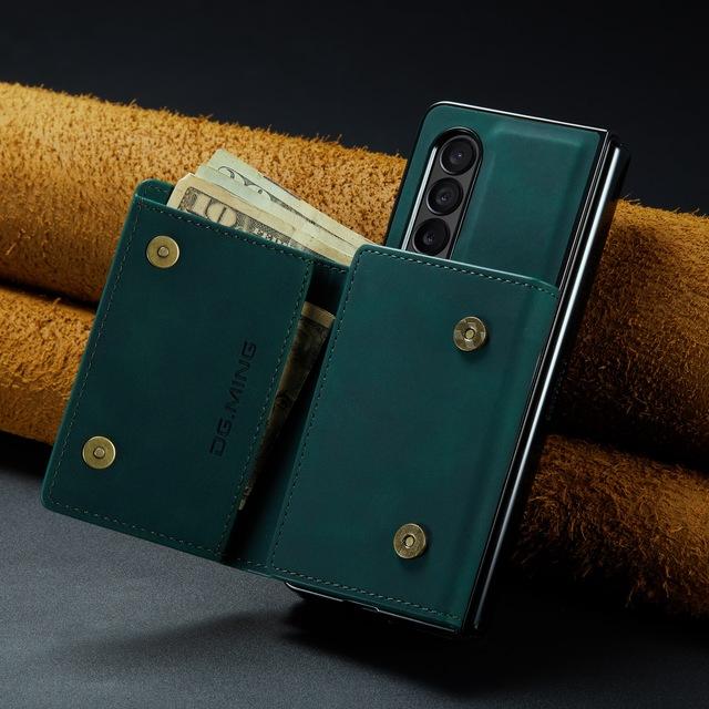 Кожаный чехол для телефона с защитой от ударов и слотом для карты Samsung Galaxy Z Fold 4 5g Fold4 Fold3 Fold 3 S23 Ultra S22 Plus S21 Fe S20