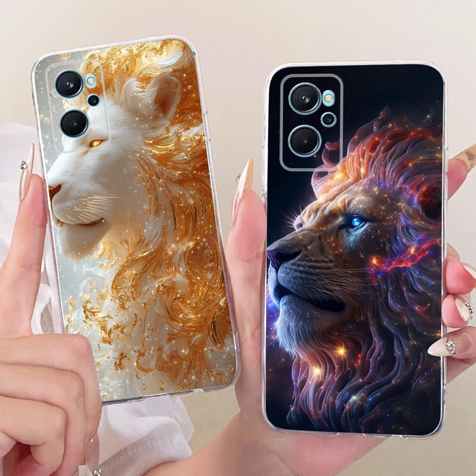Чехол для Realme 9i 4G RMX3491 Милый Лев Модный Расписной Чехол Мягкий Тонкий Чехол для Телефона Для Realme 9i 5G RMX3612 Realme9i Чехлы Сумки