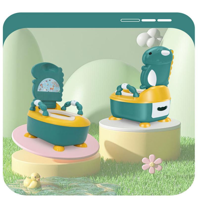 Детский горшок для детей 1-6 лет, милое детское сиденье для унитаза, легко чистится, детские горшки с динозаврами из мультфильмов, портативный горшок, безопасный тренировочный табурет