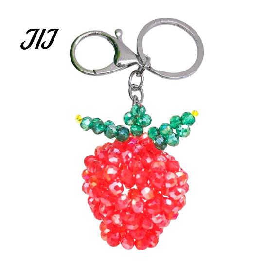 Decorative Handbag Charms Handmade Christmas Beaded Keychain, Xmas Tree Wreath Gift Box Bell Key Ring Santa Keyring, Backpack Hanging Decor for Party