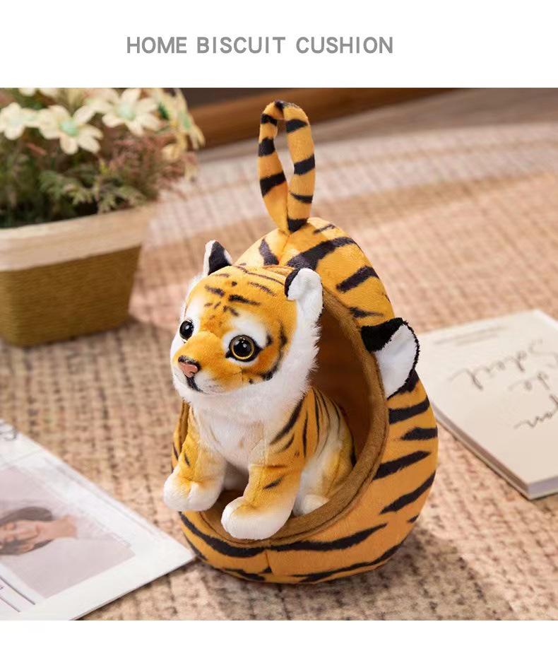 Мягкие игрушки для животных зоопарка: Куклы Тигр, Жираф, Леопард и Лев — Идеальный подарок для детей