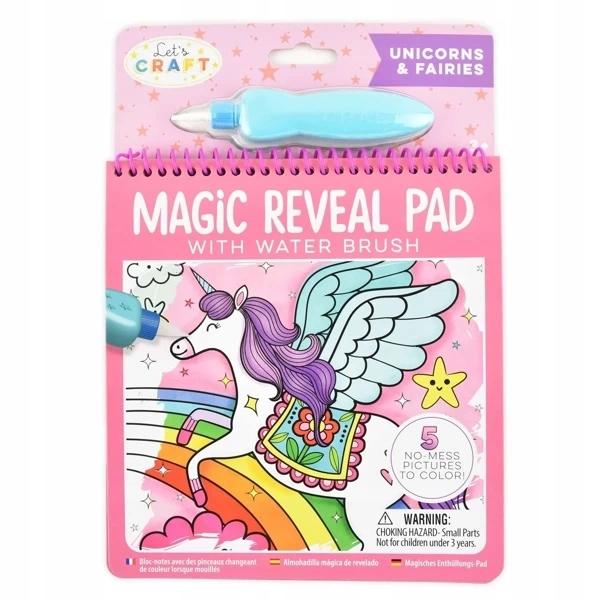 Coloring book with watercolors and water pen - XL unicorn poster