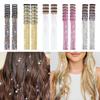 Shiny Glitter Tinsel Hair Extensions Sparkle Silk Hair String Extensions  For Kids Girls Women