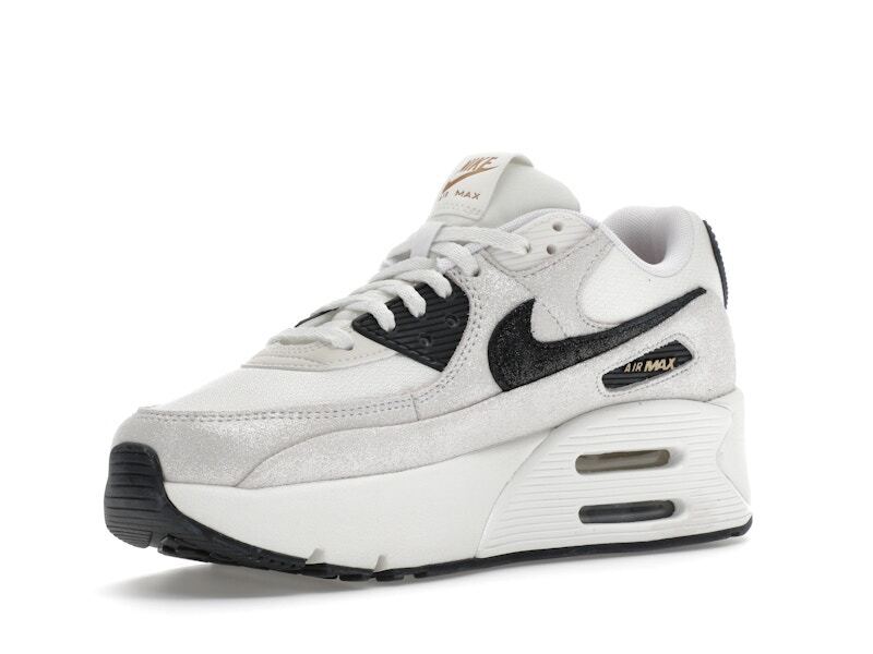 Nike Air Max 90 LV8 Белый Металлический Золотой Черный W - HQ3497-100