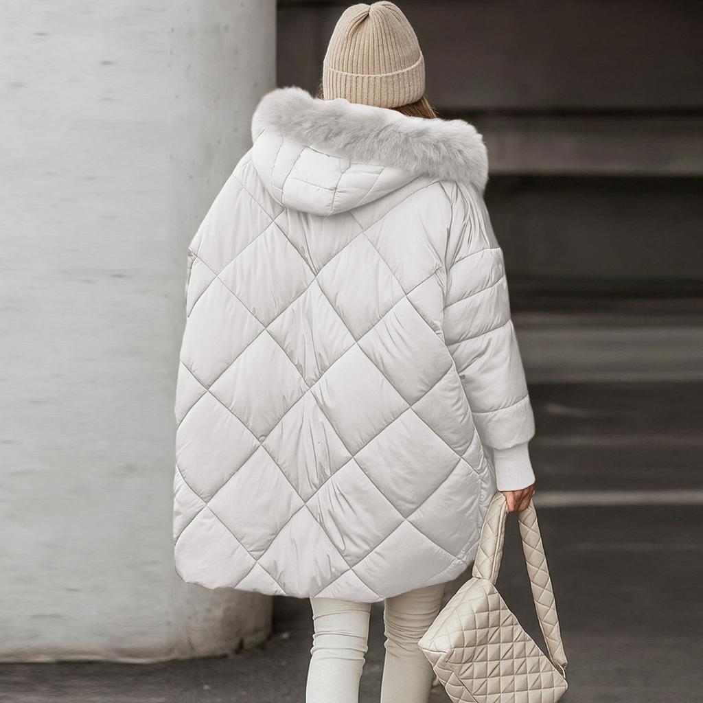 Jackets For Women Jacket Fleece Lined Winter Coats Hooded Down Coat With Zip Pockets