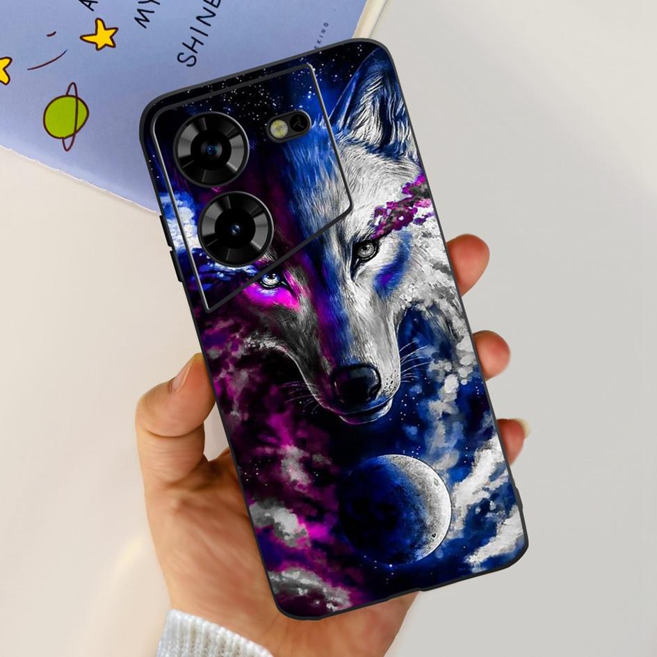For Tecno Pova 5 2023 Case LH7n Fashion Butterly Flower Soft Silicone Phone Back Cover For Tecno Pova 5 4G Funda on Pova5 Bumper