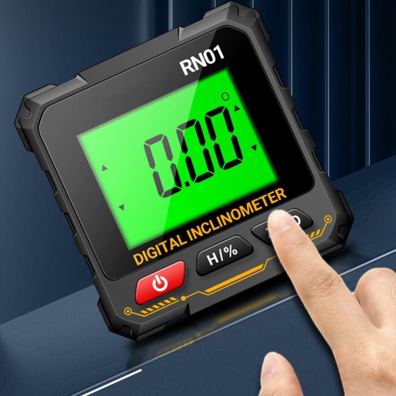 Цифровой уровень-коробка с сильным магнитным основанием, 2 режима измерения, светодиодный дисплей, угломер для прецизионной калибровки