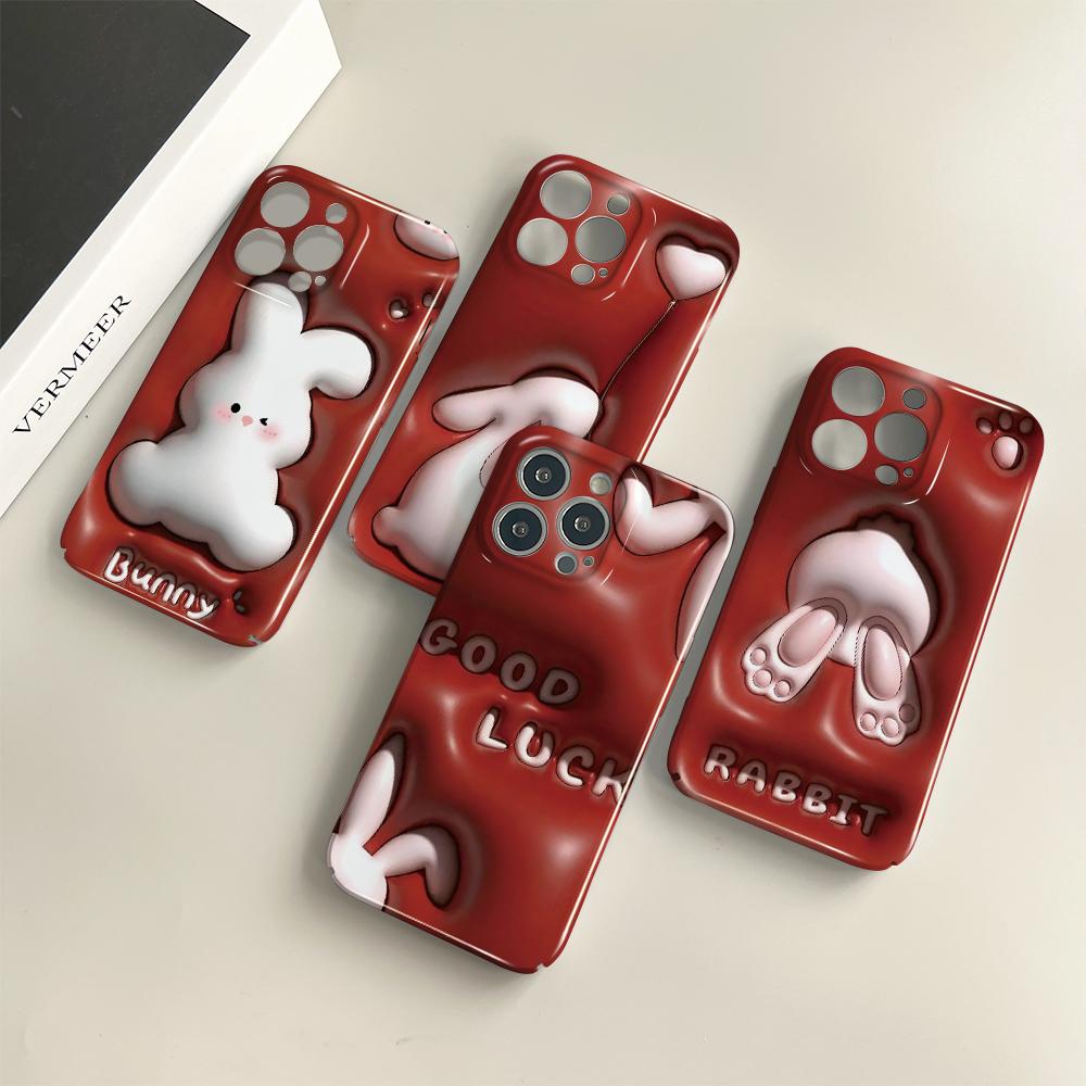 All-inclusive Film Phone Case Cartoon Pattern Design Hard Shell Full Cover Camera Shockproof Protection Case