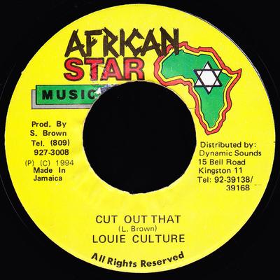 7-дюймовая пластинка LOUIE CULTURE - Cut Out That NONE Африканская звезда Mu 1994 Ямайка Регги, Ска и Даб Б/У