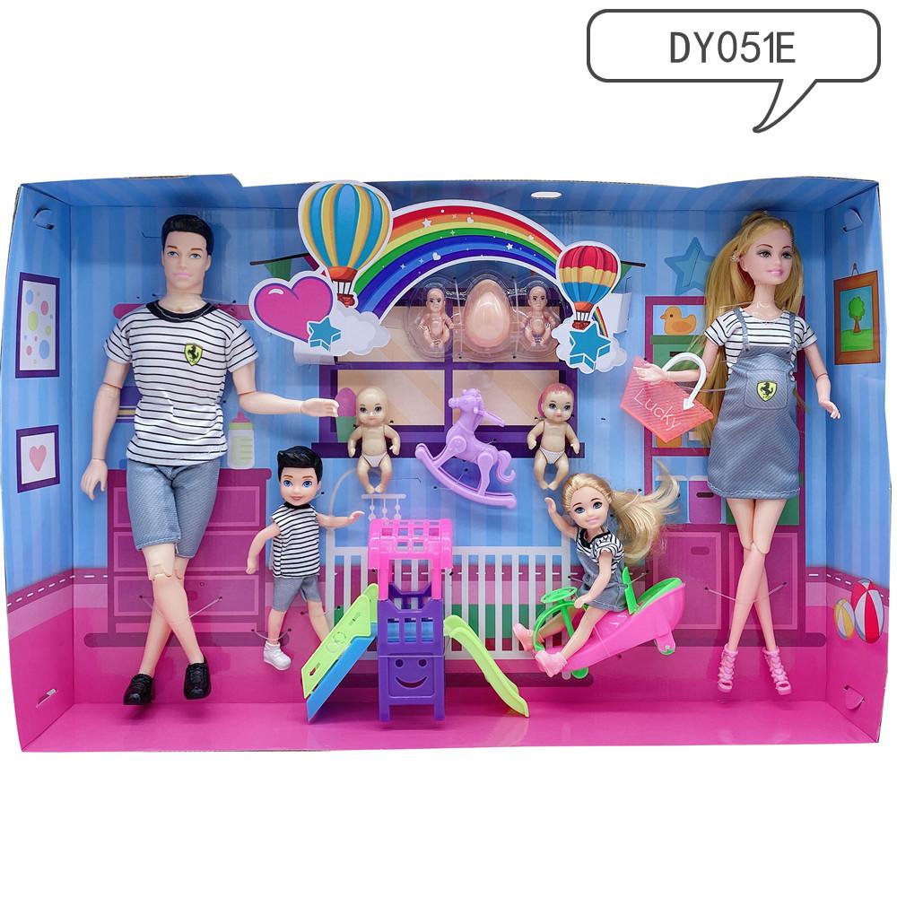 Аксессуары для кукол Куклы-младенцы Беременная мама Папа Дети Семейный набор Рождественский Подарок на День Рождения для игры с куклами Игрушка,Без цветной коробки