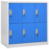 VidaXL Lockable Locker Cabinet Storage Cabinet Storage Organizer Office Cabinet Light Grey 336437