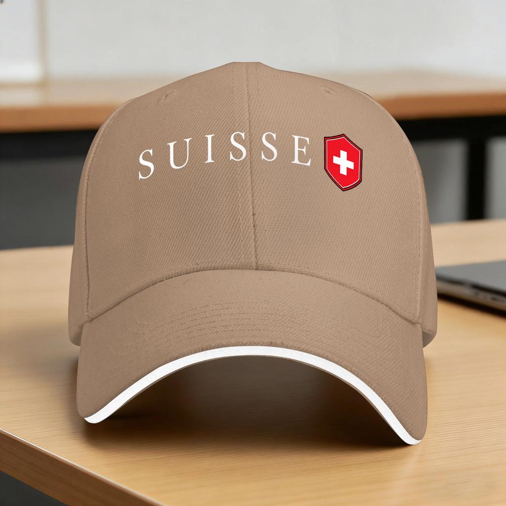 Summer Casual Baseball Cap Swiss Switzerland Flag Outdoor Sports Trucker Hat For Unisex Women Adjustable  DIY Print Baseball Caps