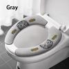 1 Pair Bathroom Warmer Universal Toilet Cover Self-adhesive Toilet Seat Cover Pad