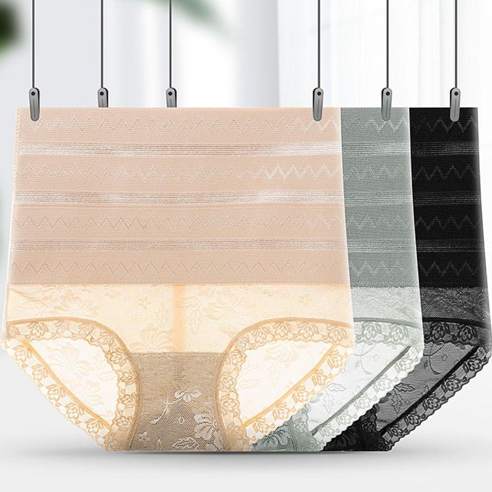 Волнистая полоска Послеродовой формирователь тела Кружевной цветочный Контроль живота Трусики с эффектом подтяжки ягодиц Женщины