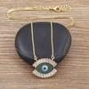 Nidin Top Quality Zircon Bohemian Evil Eye Inlaid Rainbow Rhinestone Pendant Necklace Women Creative Jewelry Personalized Gifts