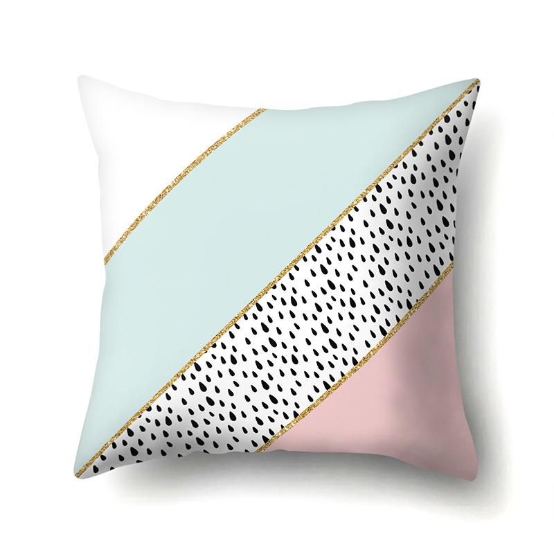 Ins Style Abstract Creative Polyester Pillow Case Car Decoration Home Printed Bedside Cushion Cover Pillow Case
