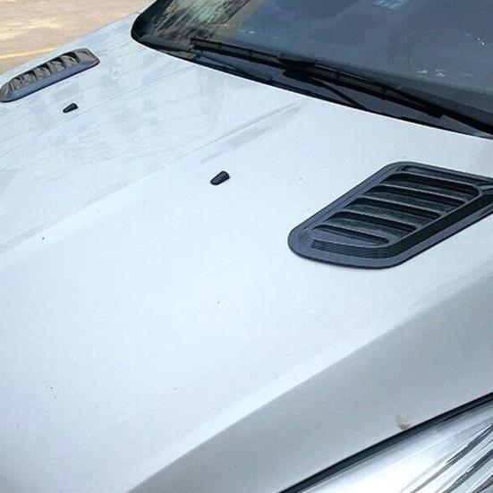 Yousheng 2 шт. Универсальные наклейки на вентиляционные отверстия капота, Декоративная накладка на воздухозаборник капота автомобиля из углеволокна, Клейкие фальш-вентиляционные отверстия для экстерьера автомобиля