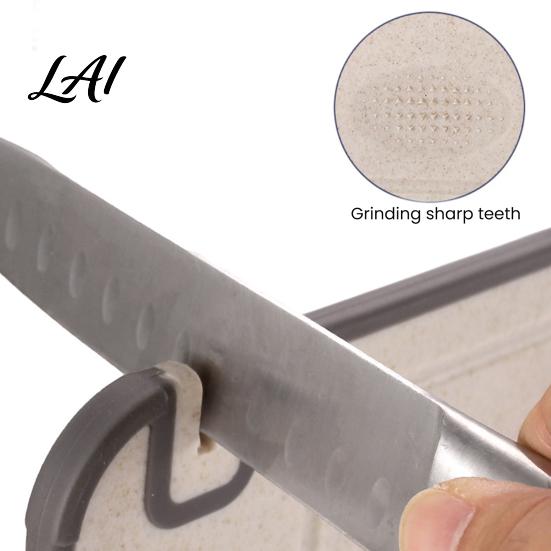 Eco-friendly Cutting Board Titanium with Built-In Knife Sharpener Garlic Grater & Juice Non-porous Groove Double-Sided Chopping Board Rust-Proof