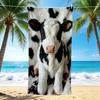 1Pc Cow Print Blanket Beach Towel, Quick Dry, Multi-Use for Beach Pool Gym Yoga Home Travel, Christmas, Halloween, Xmas Gift S929453