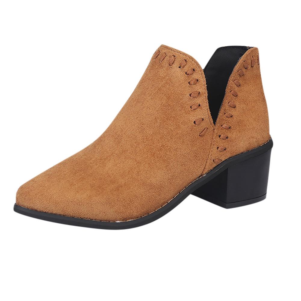 Мода zapatos mujer tacon 2024 Женская Осенняя Обувь Ботильоны Твердые Romon Короткие Сапоги Одиночные Туфли bota feminina salto НОВЫЙ hh9