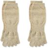 Gunze WASHIITO Washi Soft Elastic Separate Set of Honey Sizes Cm Socks, Yarn, Cuff, Knit, Five-Toe, 2, Beige, 23.0-25.0