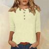 Women Cute Print Tees Blouses Casual Plus Size Basic Tops Pullover For  3/4 Sleeve Shirts