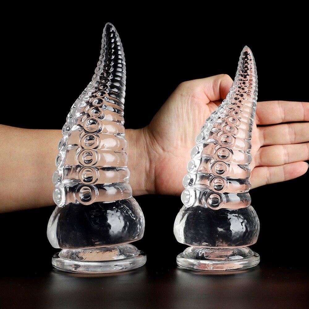 Прозрачный щупальце осьминога с присоской, мягкая секс-игрушка, большой фаллоимитатор, реалистичный пенис, фистинг, ремень на члене, ТПЭ