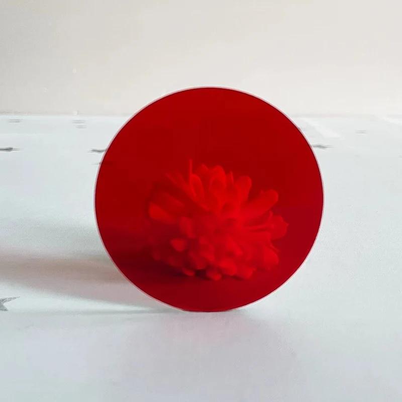 Цветная полупрозрачная акриловая пластина ПММА Оргстекло Круглая форма Тонированная пластина Толщина 3 мм Для DIY/Выставочных проектов/Свадебного и домашнего декора