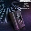 Cordless Tyre Inflator Portable Air Compressor M8 and Electric Bike Pump 4000mAh 150PSI LED Light for Car Motorcycle Ball Bike