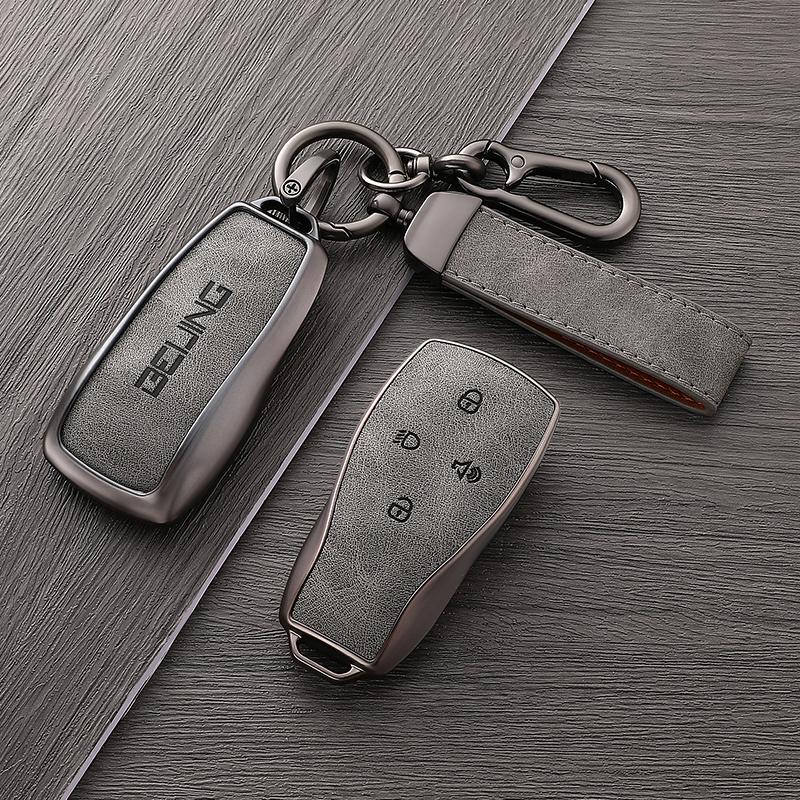 Portable Key Case for Baic Beijing BJ30 BJ40 BJ80 BJ90 U7 X7 Senova X25 X35 X55 X65 EX5 EU5 EC5 Remote Car Key Cover Accessories