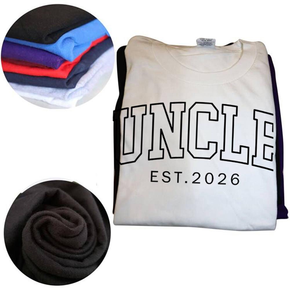 Funny Promoted To Uncle 2026 T-shirts Men Women's Fashion Casual Tshirt 100% Cotton Loose Oversized Father Days T Shirt