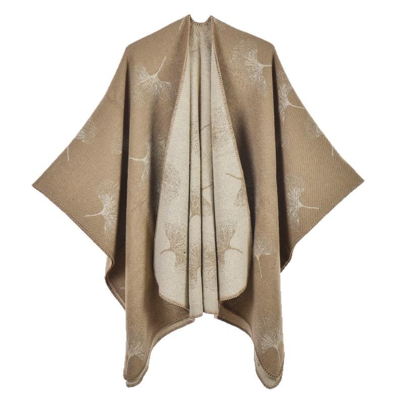 Womens Split Shawl Fashion Cottagecore Thick Warm Cape Knit Cardigan