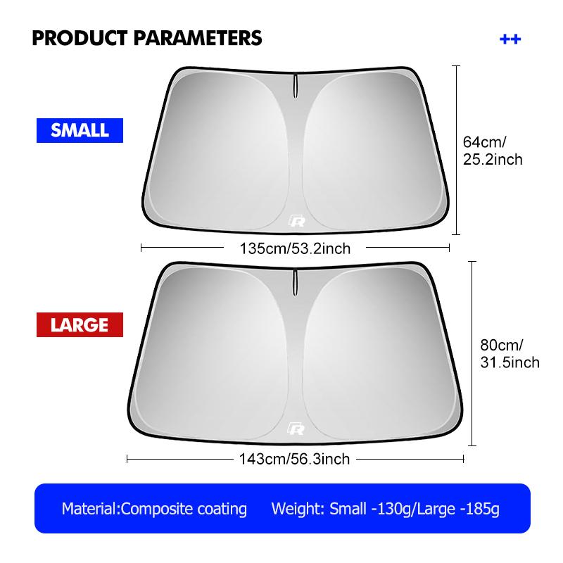 Car Windshield Sun Shade Visor UV Protection Shield Accessories For Volkswagen VW Golf Polo 4 5 6 Passat B5 B6 B7 CC Jetta zk8
