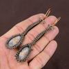 Laguna Lace Agate Handmade Copper Wire Wrap Jewelry Earring 3.86 t1F63