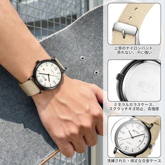 Anacend watch date display simple quartz analog 3 ATM water resistant cute stylish easy read popular mens womens student high school middle boys girls