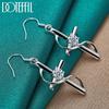 AAA Zircon Earrings Silver Fashion Jewelry