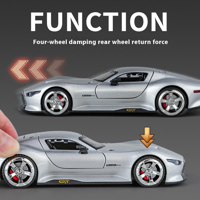1/32 Mercedes Benz AMG Vision GT Суперкар Сплав Литье под давлением Модель автомобиля Звук и свет Классическое Хобби Коллекционные предметы Подарки для парня