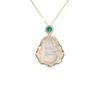 Women's Light Luxury Buddha Necklace - New 2024 White Chalcedony Clavicle Chain Pendant for Sweaters