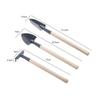 3pcs/Set Mini Gardening Tools Wood Handle Stainless Steel Potted Plants Shovel Rake Spade for Flowers Potted Plant