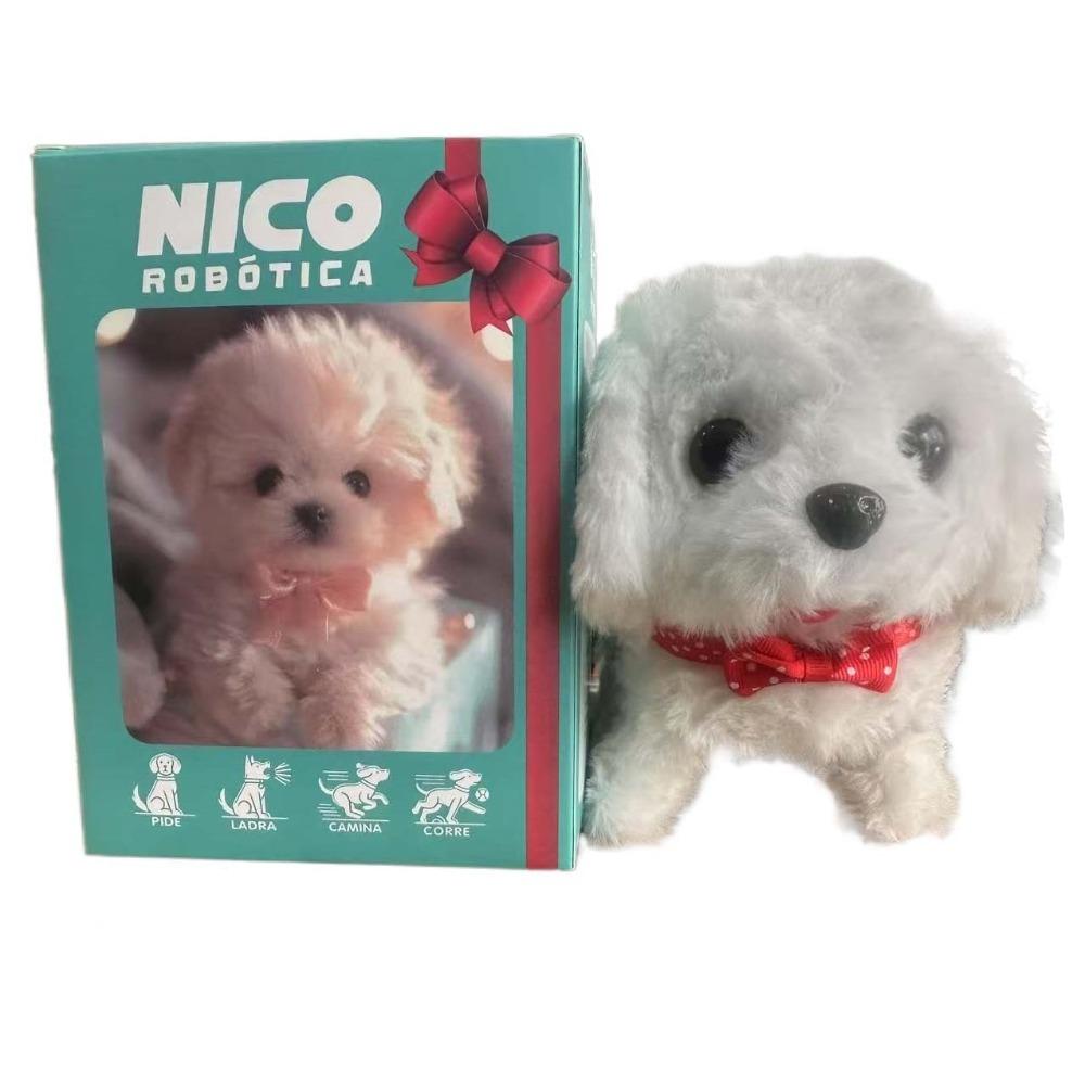 Simulation Plush Robot Dog Stuffed Animals Walking Dog Toy Lovely Realistic Robotic Puppy  Baby Toy