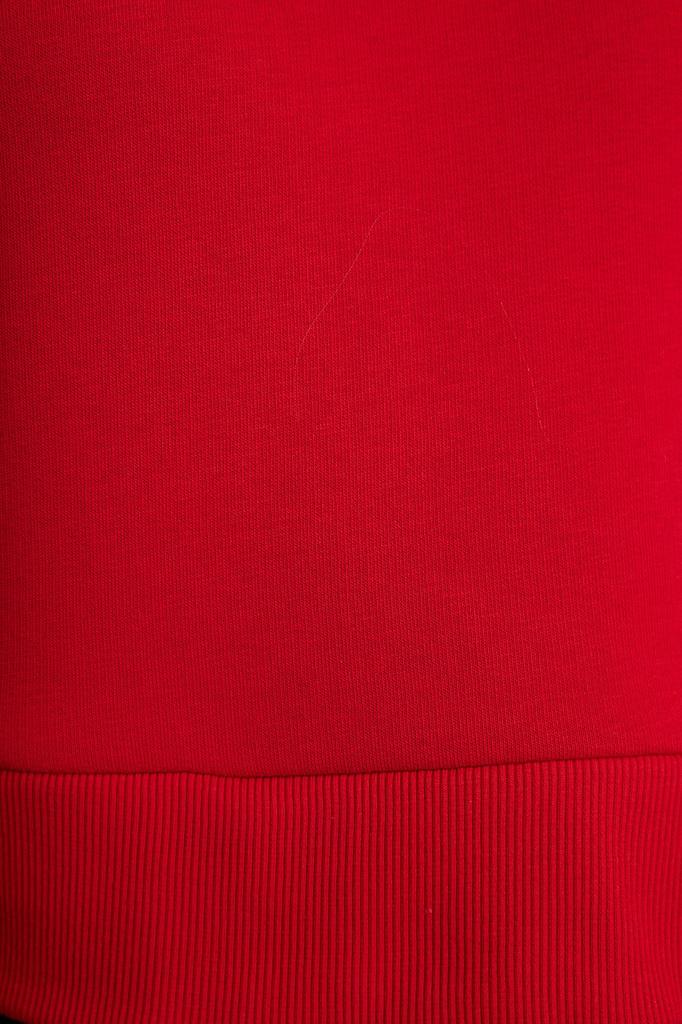 Women's Fashionable Stylish Sweatshirt Purple Thick Fleece Inside Relaxed Wide Fit Crop Basic Knitted Sweatshirt